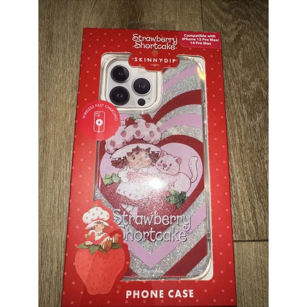 NEW 🍓 Strawberry Shortcake & Cat‎ Skinnydip iPhone 13 Pro Max/ 14 Pro Max Case